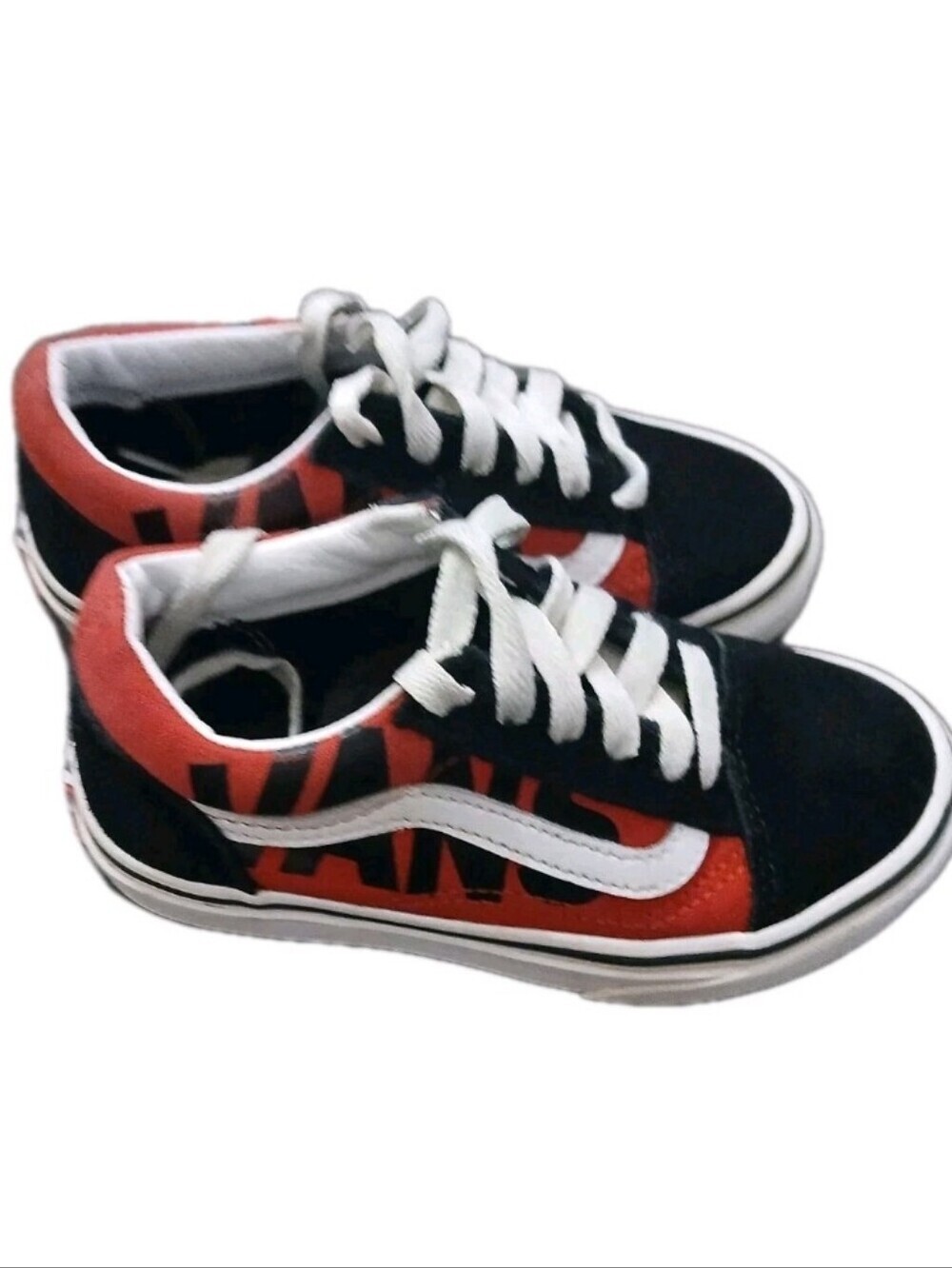 Vans Old School Skater Low Top Red & Black Kids Shoes Size:12